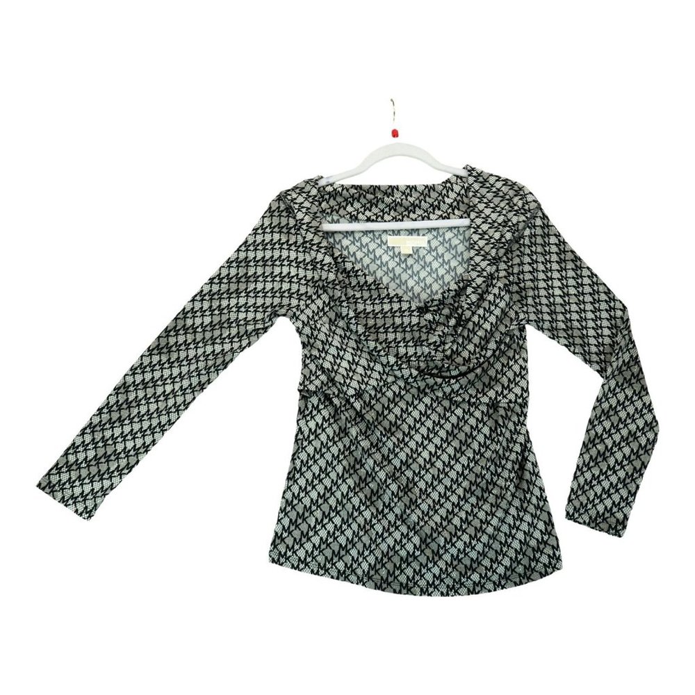 Michael Kors Logo Print Off-The-Shoulder Top Size Medium $78